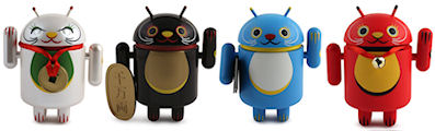 Android Robot mini collectible series Lucky Cat